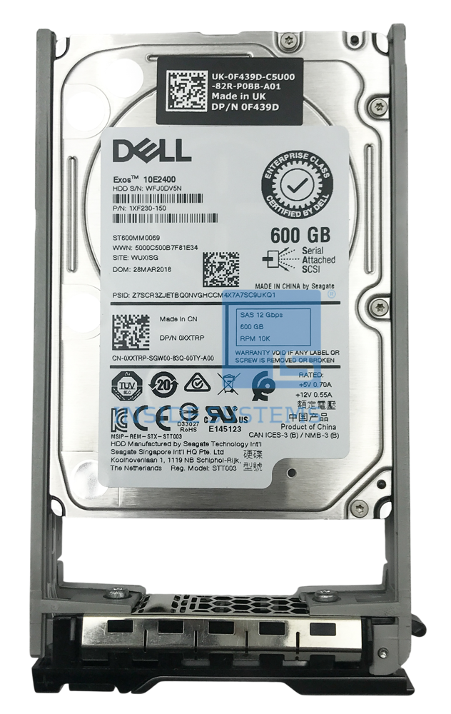 Dell 600GB 10K RPM SAS 12Gbps 2.5" HDD