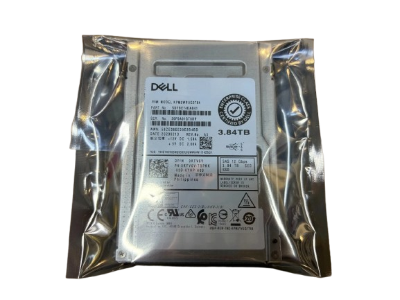 Dell Enterprise Plus 0FV3JW / FV3JW 3.84TB SAS SSD rear view