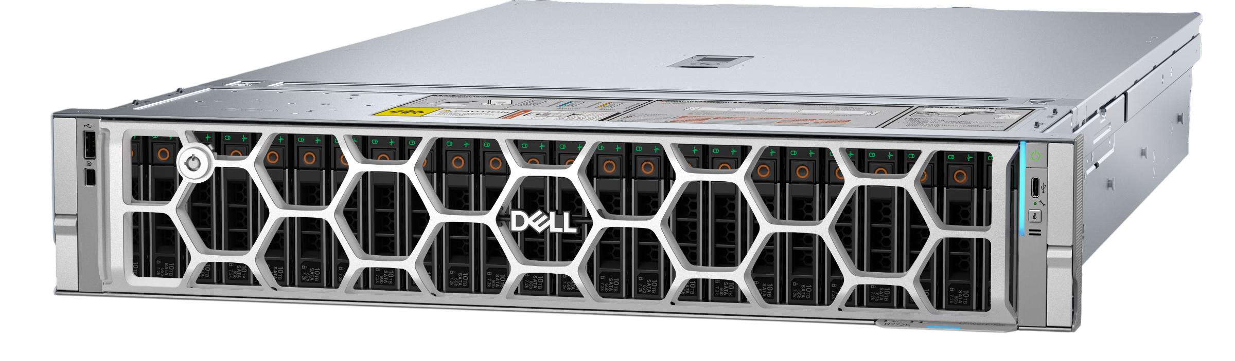 Dell PowerEdge R7725 rack server 2U rack – front view
