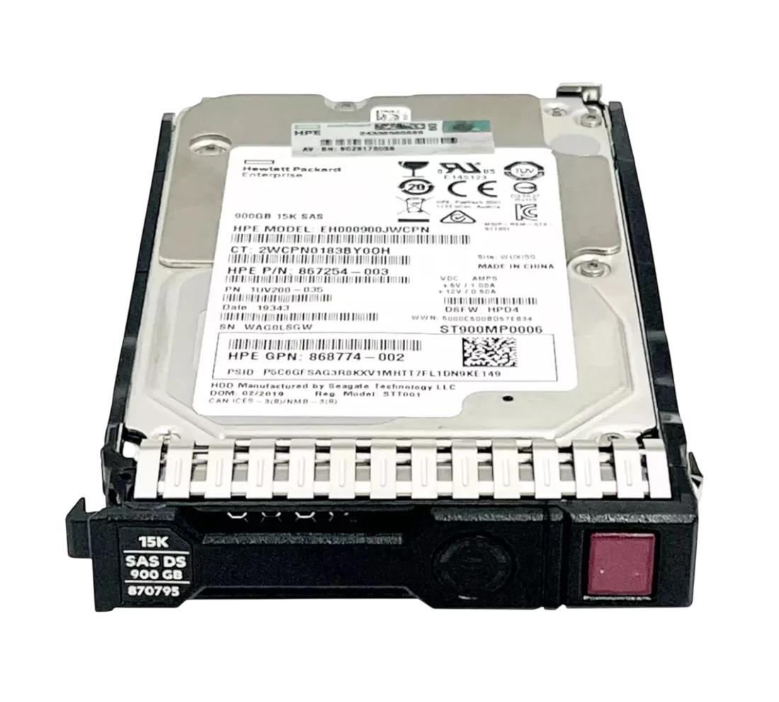 HPE 900GB 15K RPM SAS 12Gbps 2.5" SFF HDD