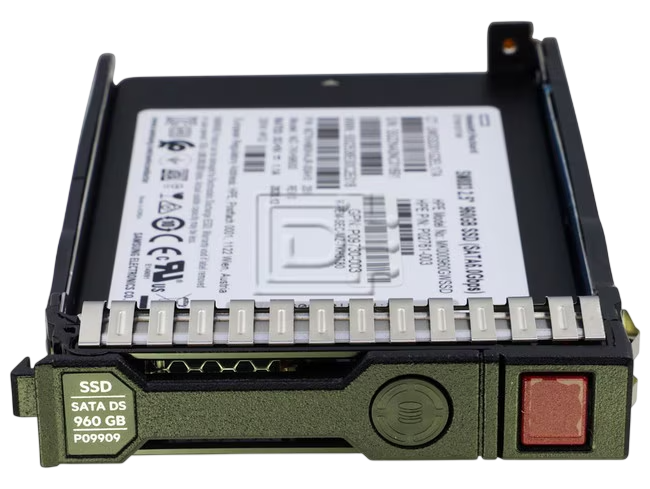 HPE 960GB SATA 6Gbps 2.5" SFF BC Read Intensive SSD rear view