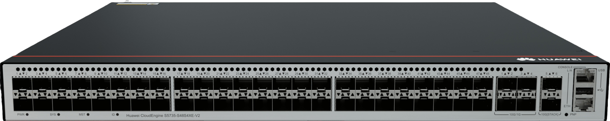 Huawei S5735S-L48S4X-A3 1U rack switch – front view